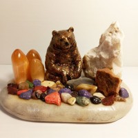 Уральские сувениры из камня  "Медведь сидячий"  - Сувенирная продукция