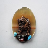 Сувениры из камня "Идущий мишка" - Сувенирная продукция
