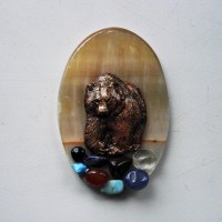 Сувениры из камня "Стоячий мишка" - Сувенирная продукция