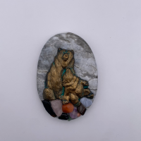 Магниты из камня " Медведь с медвежонком"  - Сувенирная продукция