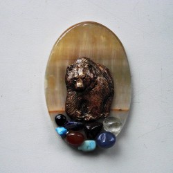 Сувениры из камня "Стоячий мишка" - Сувенирная продукция