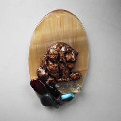Сувениры из камня"Сидячий мишка" - Сувенирная продукция